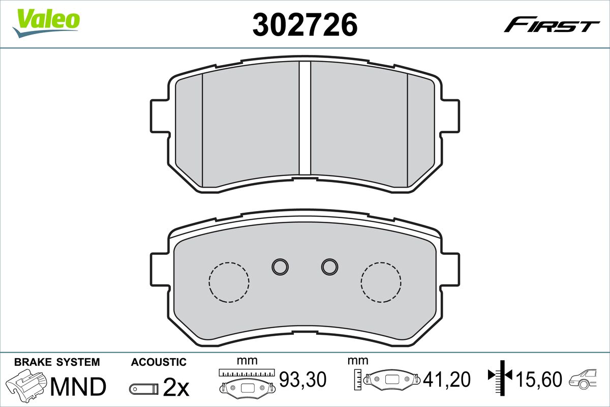 Set placute frana,frana disc 302726 VALEO